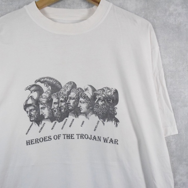 画像1: "HEROES OF THE TROJAN WAR" 神話イラストTシャツ  (1)