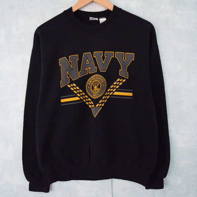 90s US NAVY スウェット トレーナー L ミリタリー ネイビー