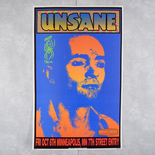 画像1: 1995  Frank Kozik "UNSANE" Poster サイン＆ナンバー入り (1)