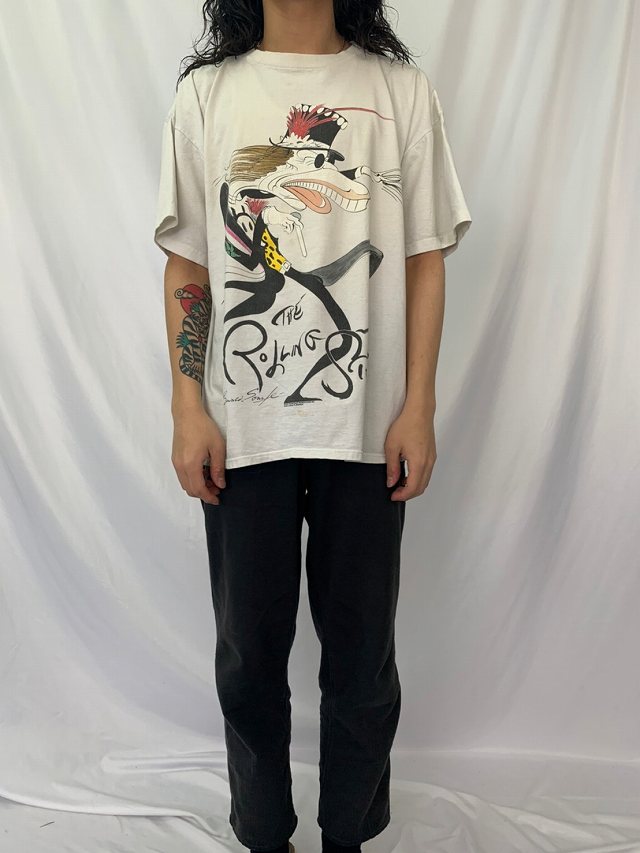 デルタ DELTA THE ROLLING STONES ローリングストーンズ WORLD TOUR 1997-1998 タイダイ柄 両面プリント バンドTシャツ バンT メンズXL /eaa318273