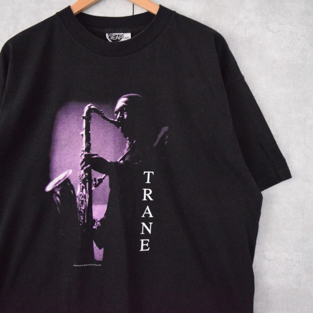画像1: John Coltrane USA製 ブサックスプレーヤーTシャツ XL (1)