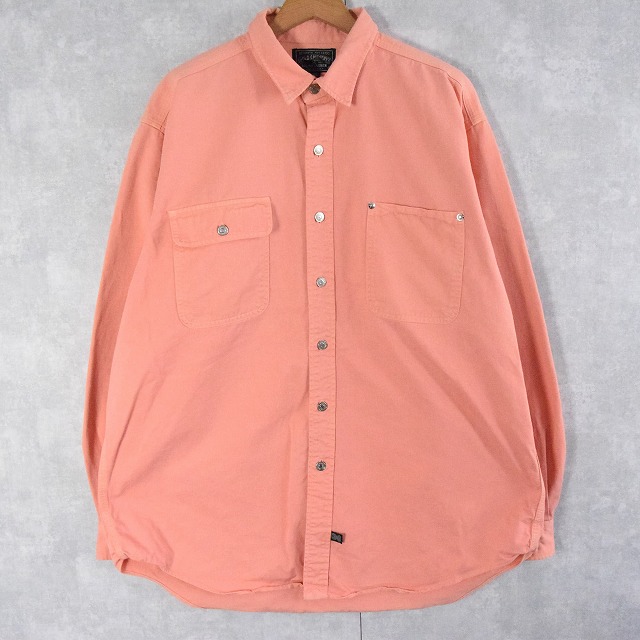 画像1: 80〜90's POLO COUNTRY Ralph Lauren USA製 コットンツイル ワークシャツ XL (1)