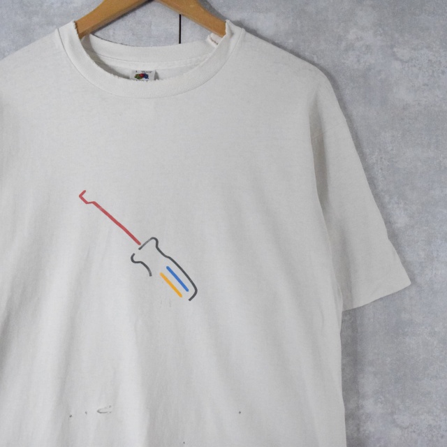 画像1: 90's Apple USA製 アートイラストTシャツ L (1)