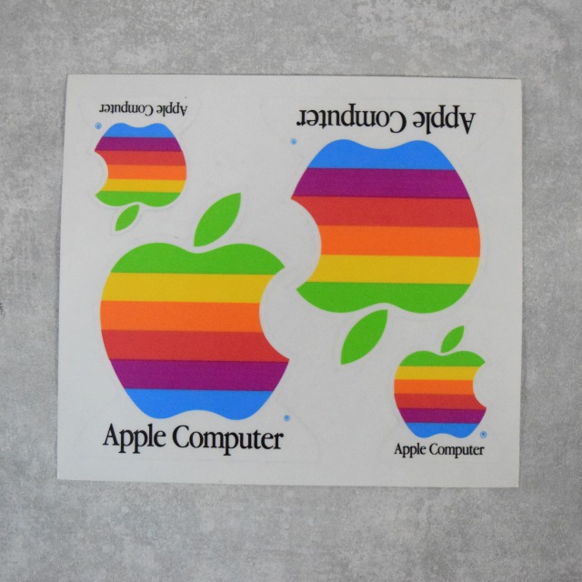 画像1: Apple "Apple Computer" レインボーロゴステッカー  (1)