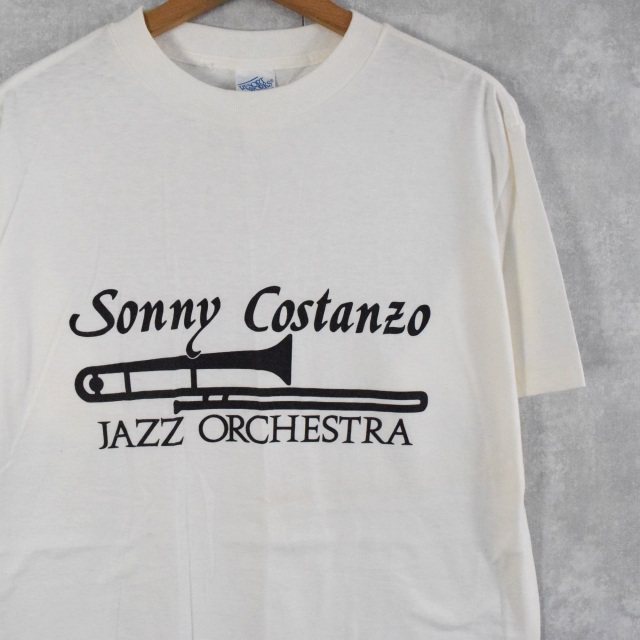 画像1: 90's Sonny Costanzo JAZZ ORCHESTRA USA製 ジャズアーティストプリントTシャツ L (1)