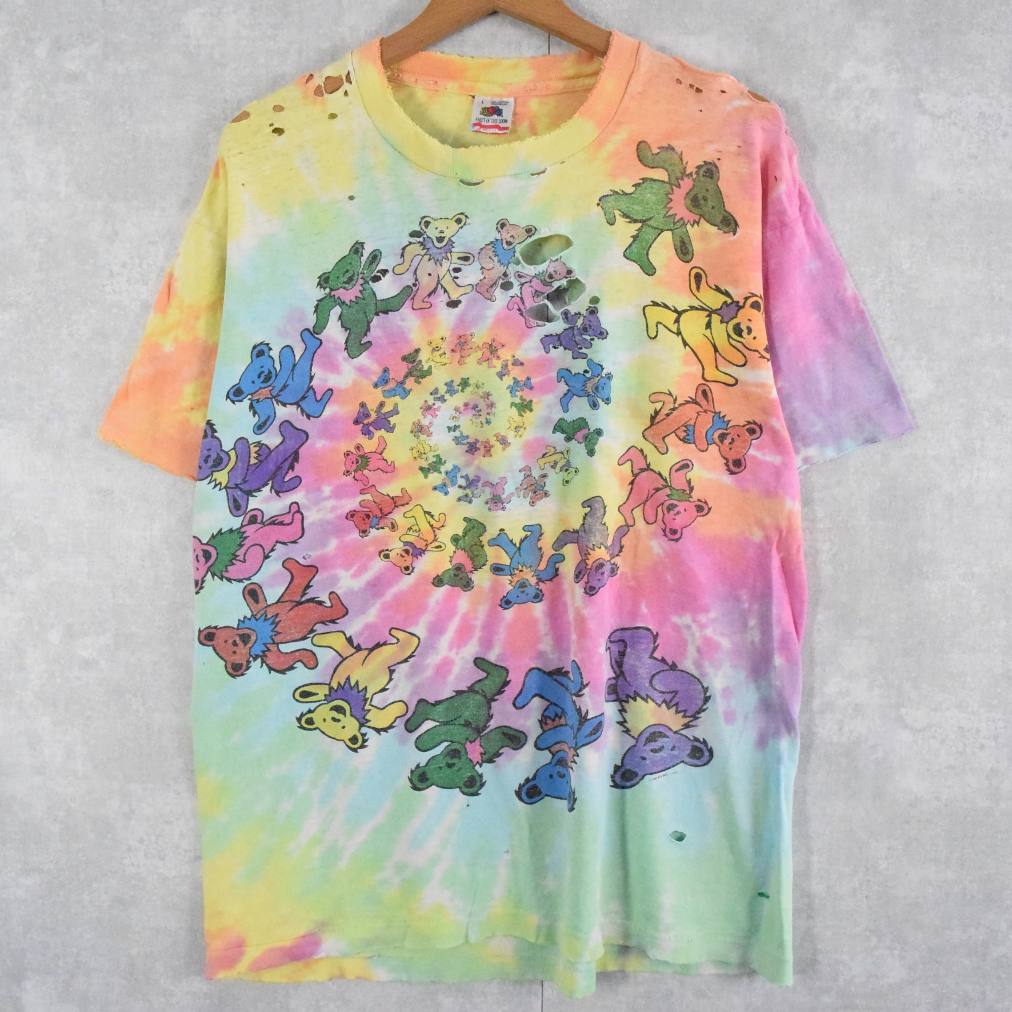 90's GRATEFUL DEAD USA製 タイダイロックバンドTシャツ L