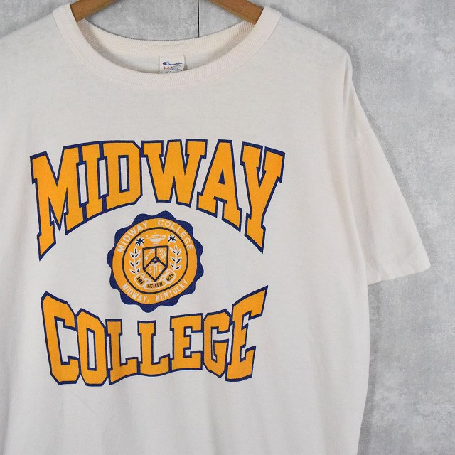 画像1: 【SALE】80's Champion トリコタグ USA製 "MIDWAY COLLEGE" カレッジTシャツ XL (1)
