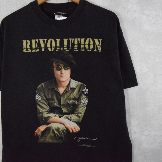 画像1: 90's JOHN LENNON "REVOLUTION" ミュージシャンTシャツ L (1)