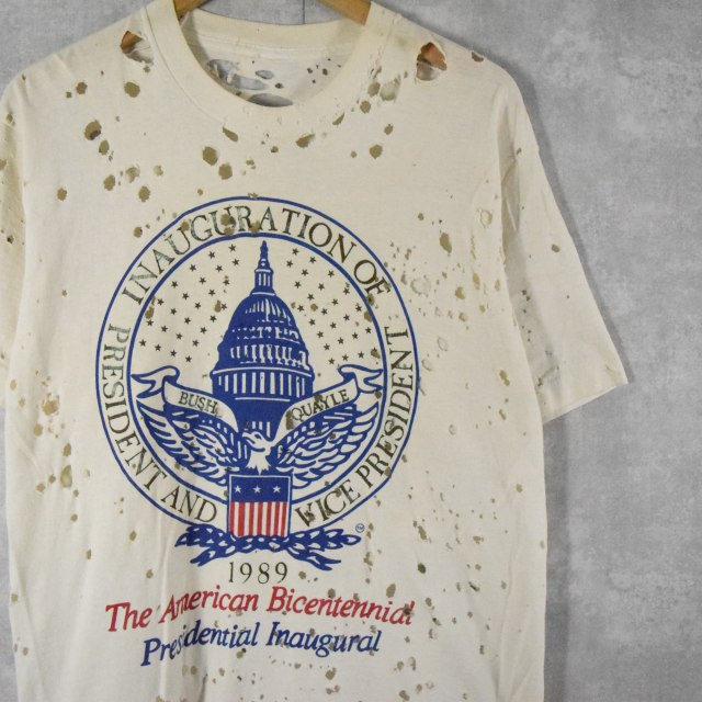 画像1: 80's The American Bicentennial Presidential Inaugural イラストTシャツ  (1)