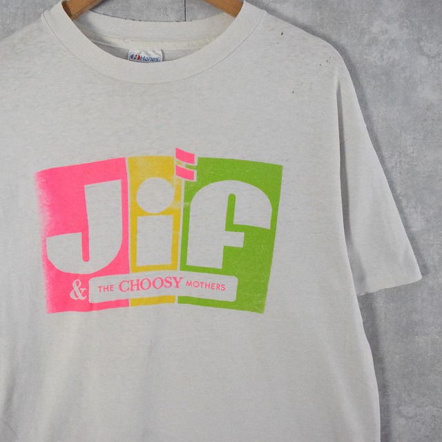 画像1: 90's USA製 "Jif & THE CHOOSY MOTHERS" プリントTシャツ XL (1)