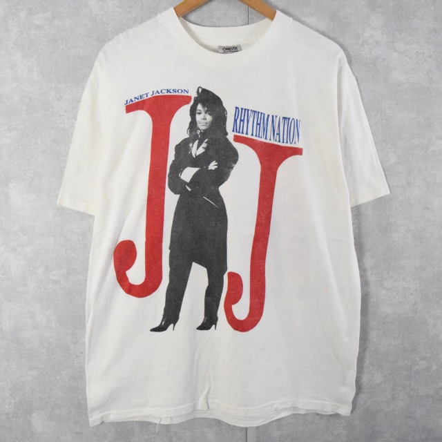 画像1: 90's JANET JACKSON "RHYTHMNATION" アルバムプリントTシャツ XL (1)