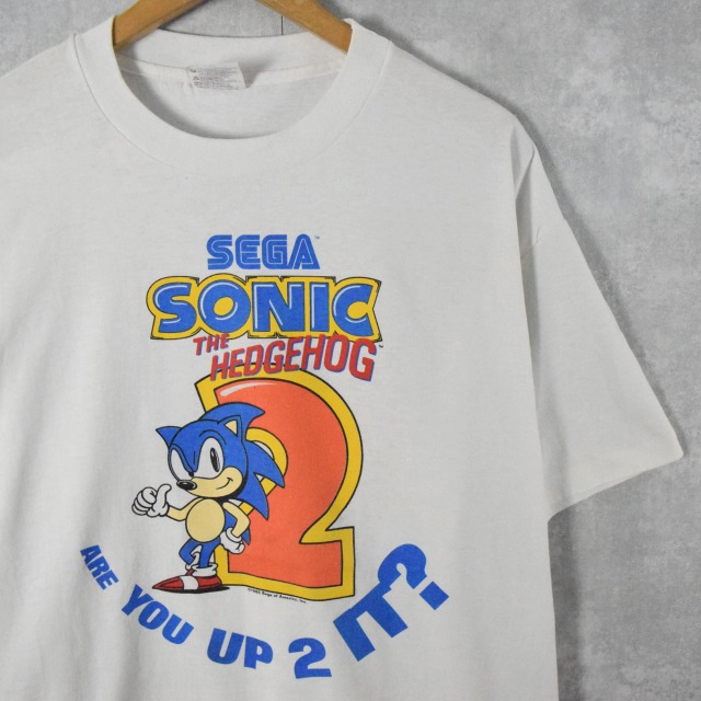 画像1: 90's SONIC THE HEDGEHOG 2 USA製 ゲームキャラクターTシャツ XL (1)