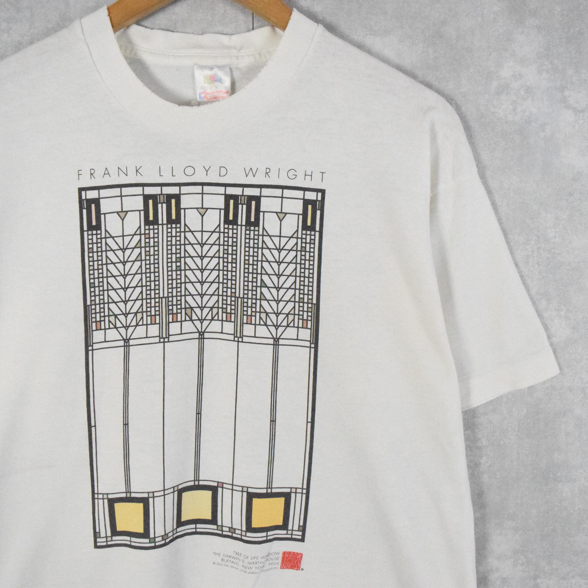 90's Frank Lloyd Wright USA製 建築家 アートTシャツ L