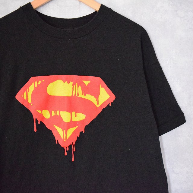 画像1: 90's DC Comics SUPERMAN USA製 プリントTシャツ XL (1)