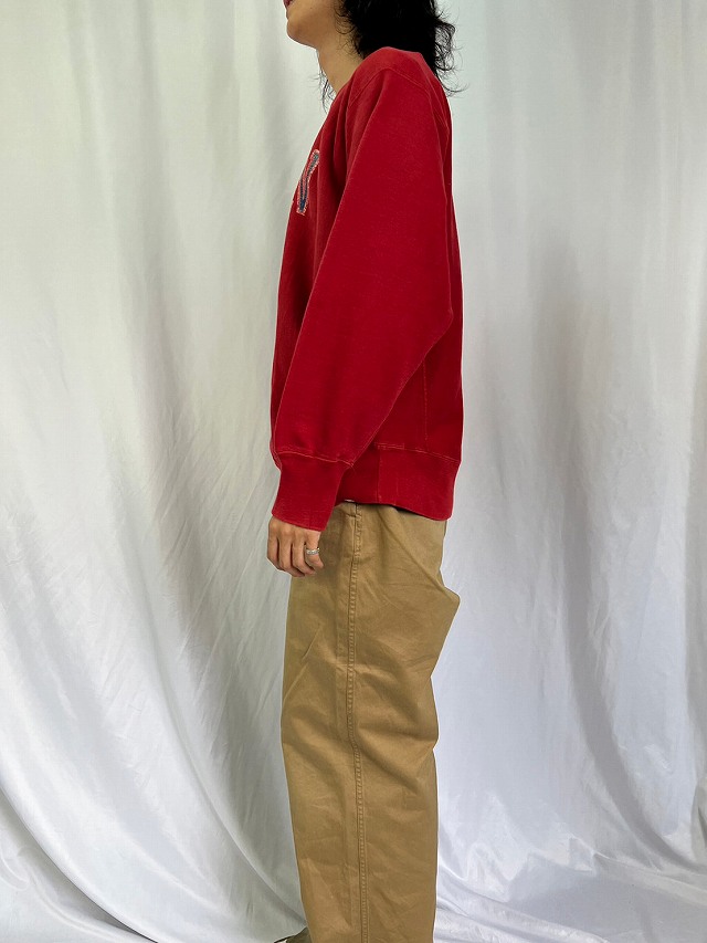 80s 80年代 アメリカ製 チャンピオン リバースウィーブ 赤 レッド 長袖 