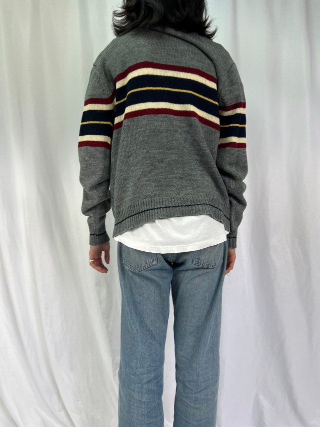 80年代 80s 90年代 90s 襟付き プルオーバー グレー セーター 長袖