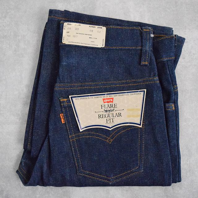 80's Levi's 646-0217 USA製 オレンジタブ ベルボトムデニムパンツ フラッシャー付きDEADSTOCK W42