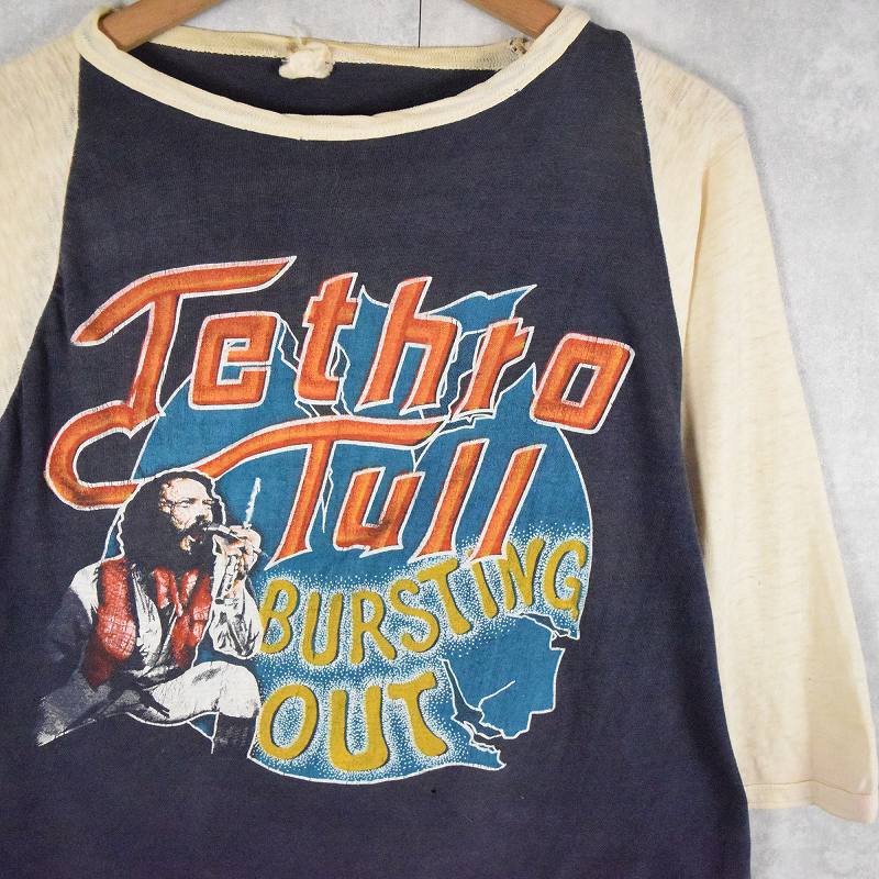 画像1: 70's Jethro Tull "BURSTING OUT" ロックバンド ラグランTシャツ (1)