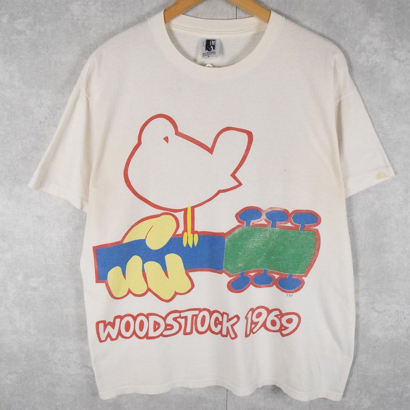 画像1: 90's USA製 "WOODSTOCK 1969" ロックフェスティバルTシャツ L (1)
