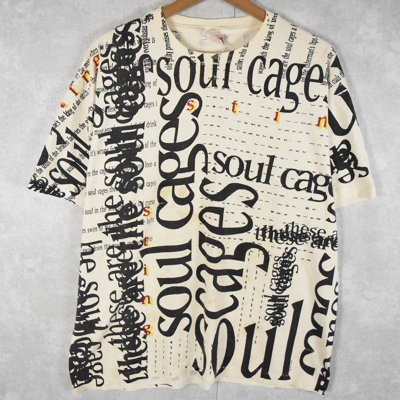 画像1: 90's STING "The Soul Cages" マルチプリント ミュージシャンTシャツ XL (1)