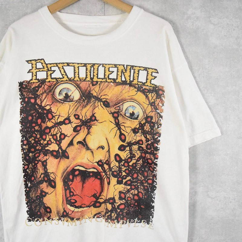 画像1: PESTILENCE "CONSVMING IMPVLSE" デスメタルバンドアルバムTシャツ (1)