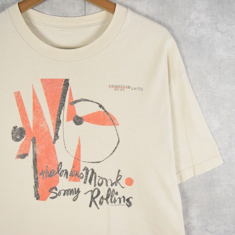 画像1: Thelonious Monk & Sonny Rollins ジャズミュージシャンTシャツ (1)