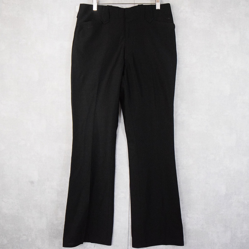 70's TREGO'S Westwear ウエスタンフレアスラックス BLACK W33