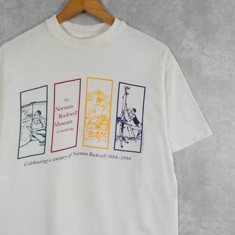 90's Norman Rockwell Museum USA製 アートプリントTシャツ M