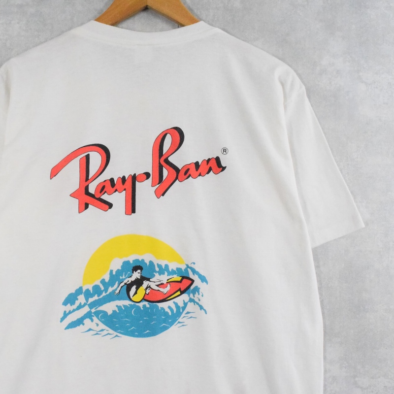 80's Ray-Ban USA製 ロゴプリントTシャツ