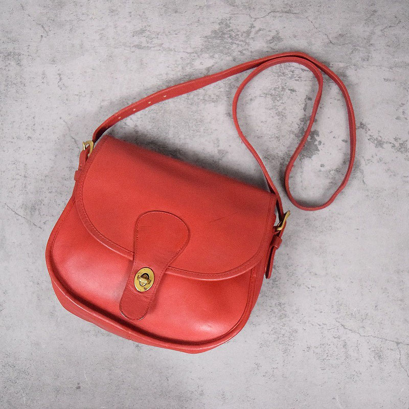 70's COACH USA製 レザーショルダーバッグ