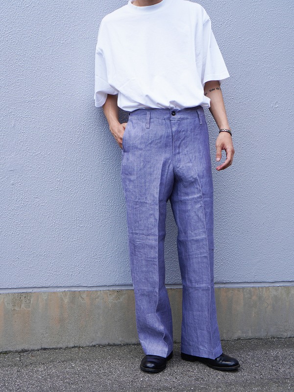 50〜60's FRENCH MILITARY リネンセーラーパンツ DEADSTOCK 【W31 L32】