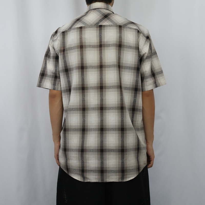 画像3: PENDLETON オンブレーチェック柄 ドビー織り コットン×ポリエステルシャツ M (3)