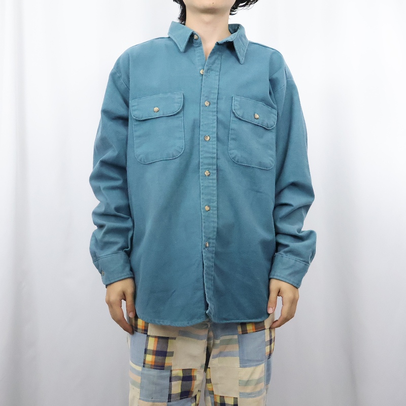 画像2: 80's FIVE BROTHER USA製 シャモアクロスシャツ XL (2)