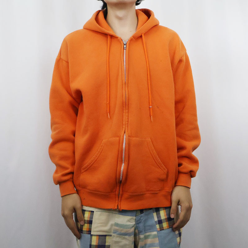 画像2: 90's Lee 無地 スウェットジップパーカー L (2)