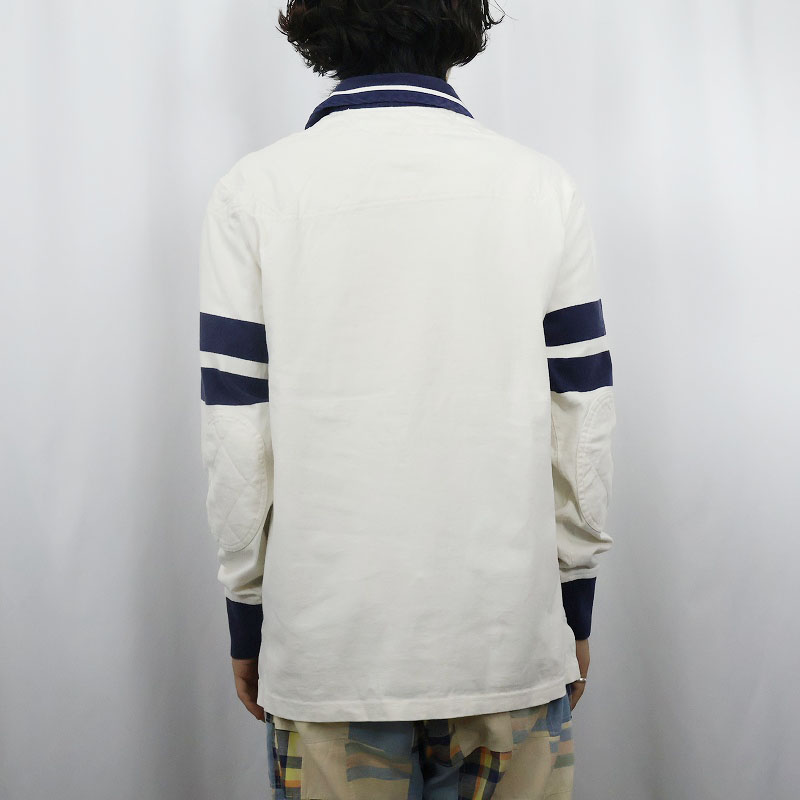 画像3: POLO Ralph Lauren エルボーパッチ付き ラガーシャツ M (3)