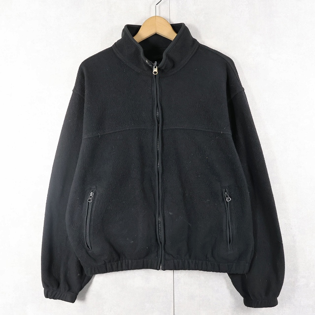 画像1: 90's Eddie Bauer EBTEK "POLARTEC" フリースジップジャケット BLACK M (1)