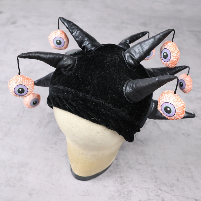 画像1: elope 目玉モチーフ ファニーデザイン 中綿入り ベロアキャップ  (1)