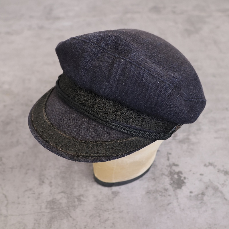 画像1: 60〜70's ウールマリンキャップ NAVY (1)