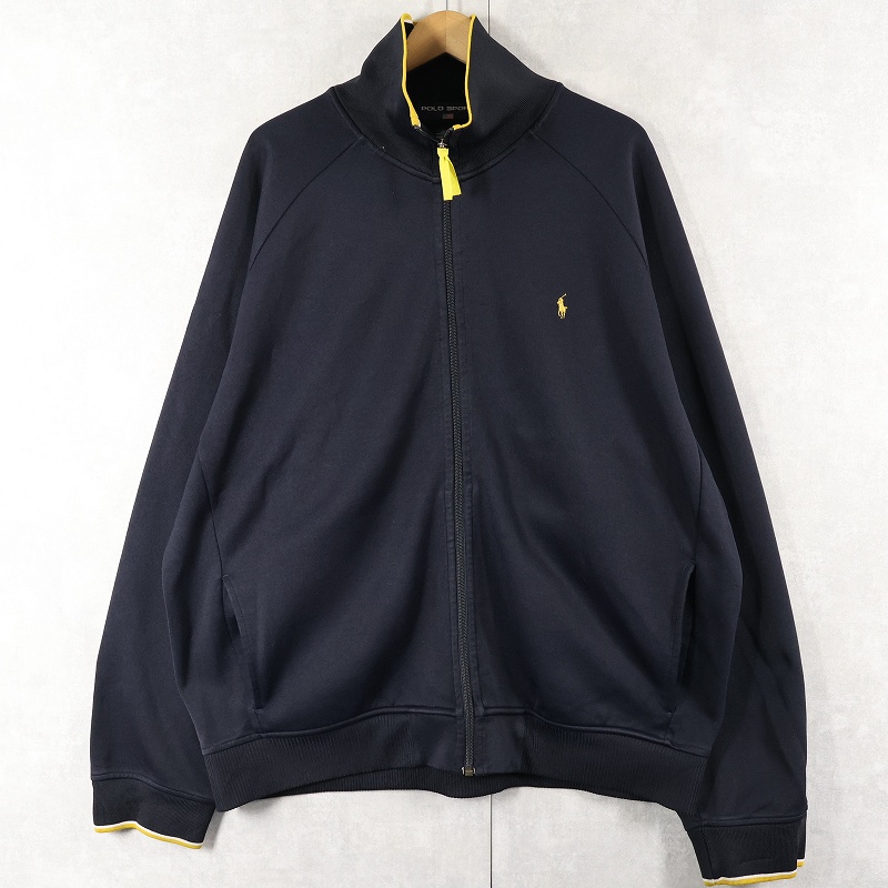 画像1: 90's Ralph Lauren POLO SPORT トラックジャケット BLACK XXL (1)