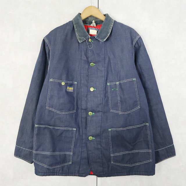 画像1: 70's OSH KOSH キルティングライナー デニムカバーオール SIZE42 (1)