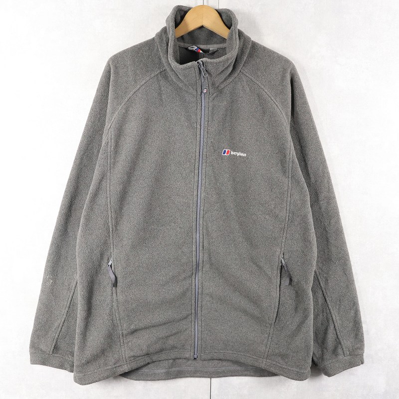 画像1: berghaus ロゴ刺繍 フリースジップジャケット XL (1)