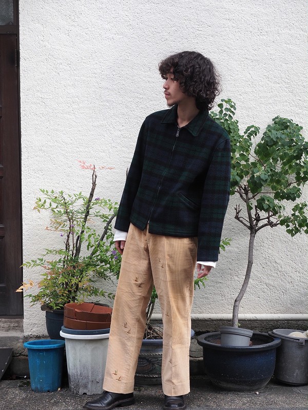 画像3: 70's The Sporting Life 鳥刺繍 コーデュロイパンツ W37 (3)