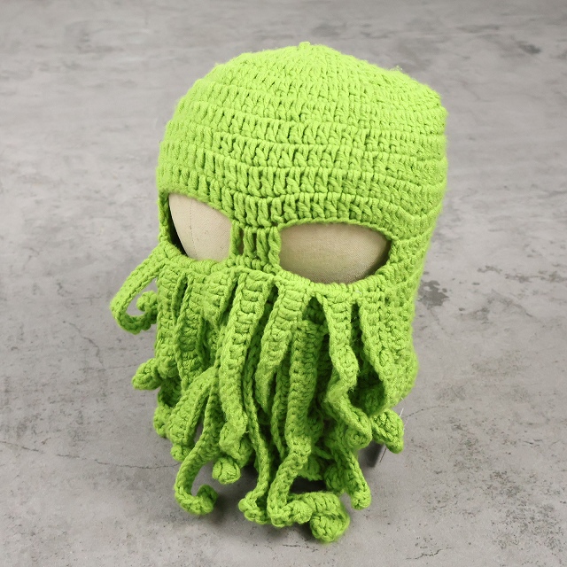 画像1: デザイン コットンハンドニットバラクラバ (1)