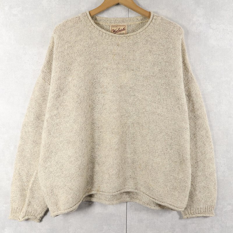 画像1: 90's Woolrich USA製 ウール×ナイロン ロールネックニットセーター XL (1)
