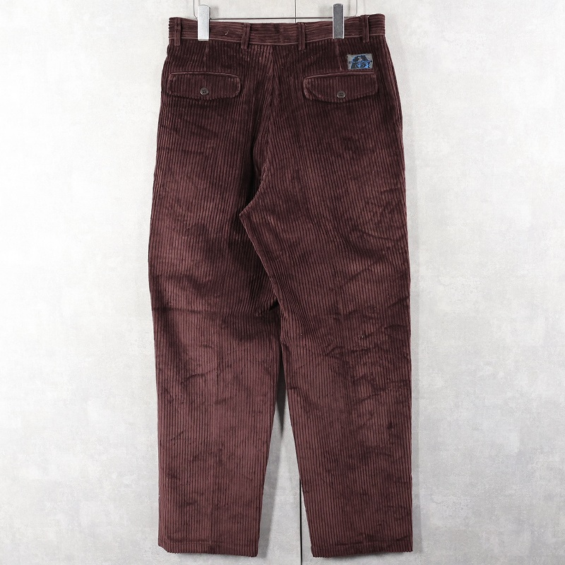 画像2: WORLD CREW EQUIPMENT 太畝 2タック コーデュロイパンツ W32 (2)