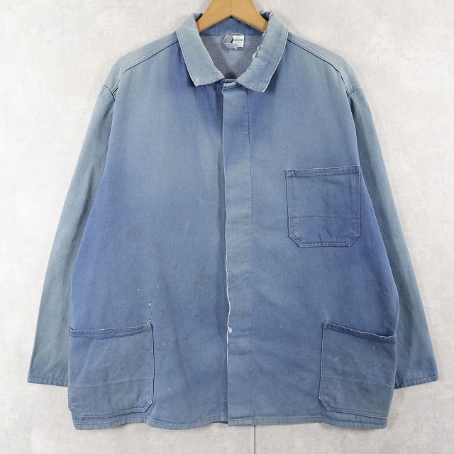 画像1: 70's〜 EURO コットン ツイル ワークカバーオール SIZE56 (1)