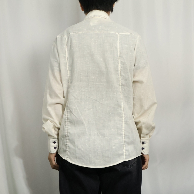 画像3: 70's KENNINGTON ステッチデザイン リネンシャツ (3)