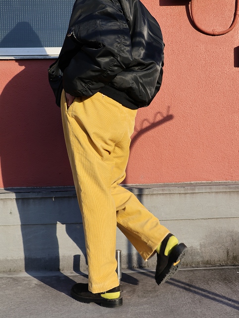 画像2: Buoni 1タック コーデュロイパンツ W35 (2)