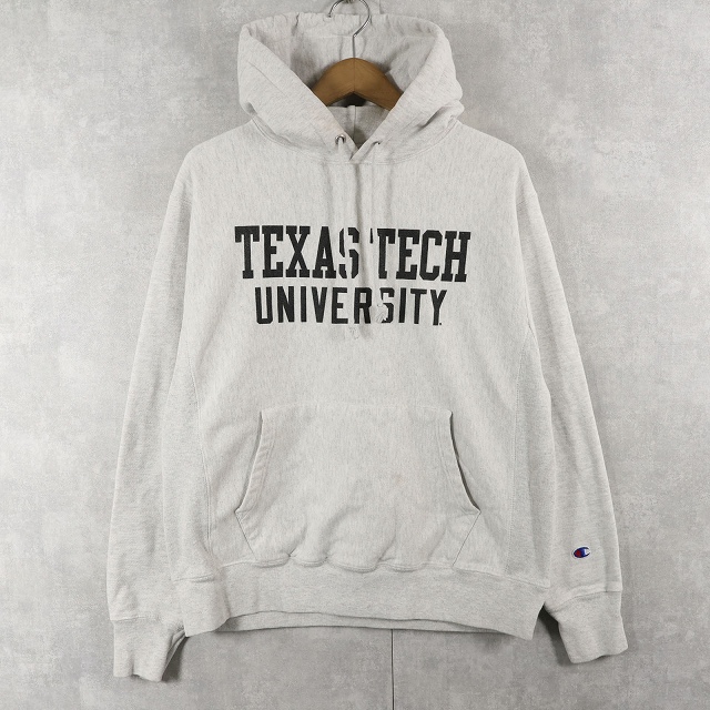 画像1: Champion REVERSE WEAVE "TEXAS TECH UNIVERSITY" プリントスウェットフーディー M (1)