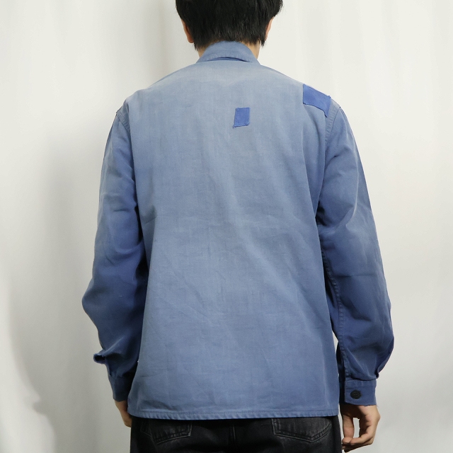 画像3: 70's〜 EURO コットンツイル ワークカバーオール (3)